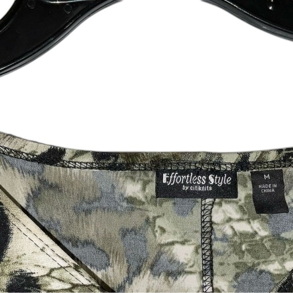 Effortless Style by Citiknits Animal Print Dress - Size M - Picture 2 of 4